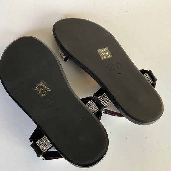 STAUD Betty  Rhinestone Sandals Leather Size 10 NEW - Picture 6 of 12